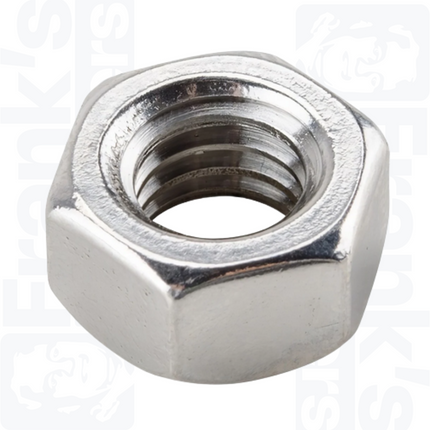 1/2" UNC Hexagon Nuts, Zinc Plated Steel