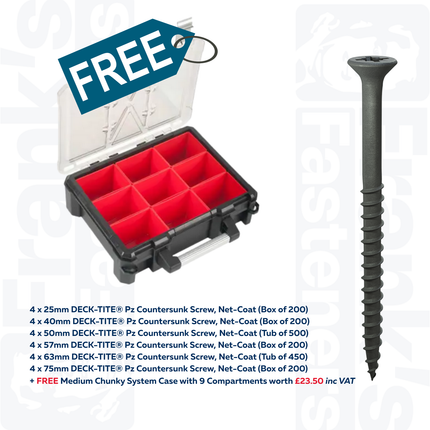 Frank's DECK-TITE® Pz Countersunk Screws, Net Coat (1750)