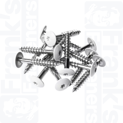 4.8 x 25mm Facade Screw White, Stainless Steel A4