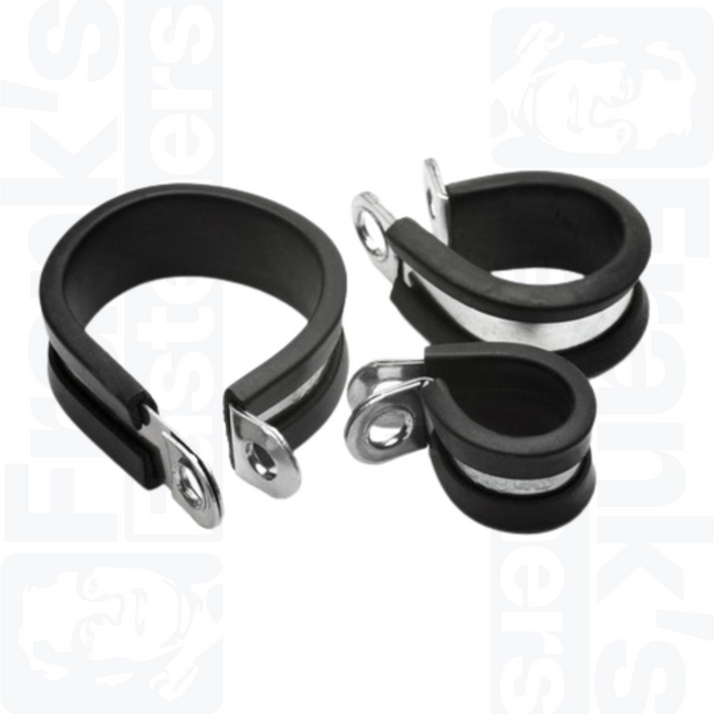 10mm Rubber-Lined Metal P-Clips