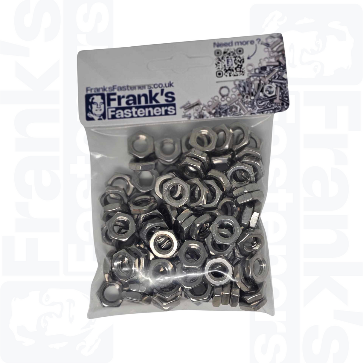 M6 Hexagon Thin Nuts (DIN 439-2) - Stainless Steel (A2) (Pack of 100)