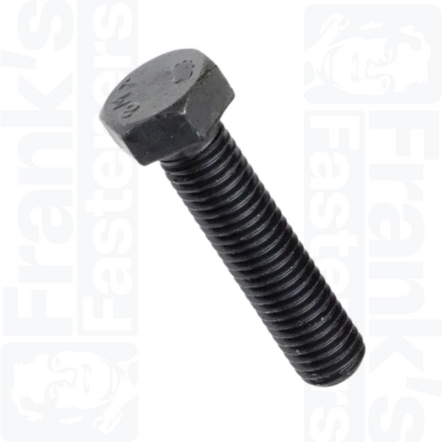 1/2" UNC x 1 1/2" Hexagon Screws - Self Colour High Tensile Steel (8.8)