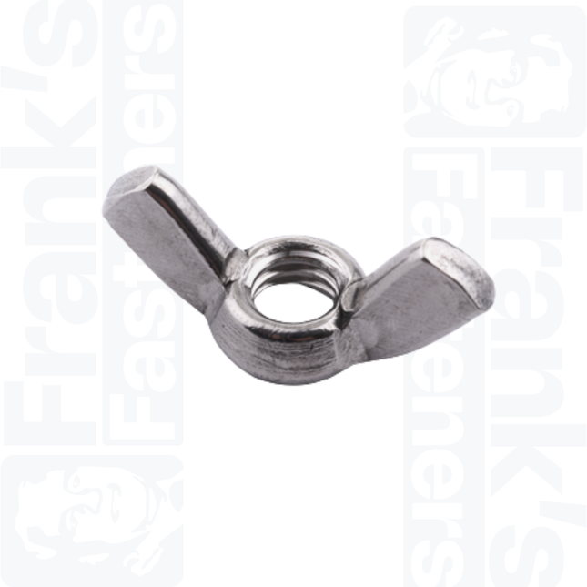 1/4" UNC Wing Nut ASME B18.6.9, Stainless Steel A2