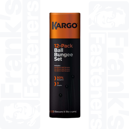 KARGO Ball Bungees, 12 pack
