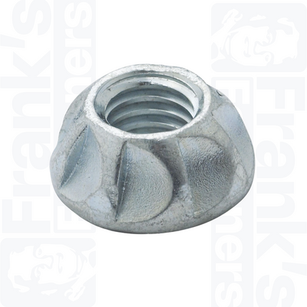 M12 Kinmar® Permanent Nut - Zinc Plated Steel (Pack of 100)