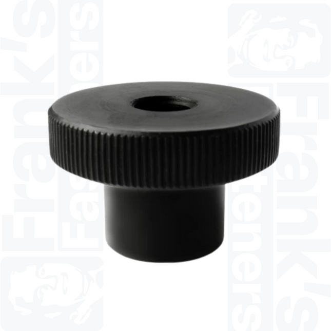 M3 Knurled Thumb Nut DIN 466, Black Stainless Steel A2