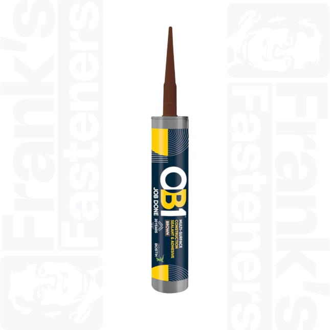 OB1 Multi-Surface Construction Sealant & Adhesive, Brown 290ml