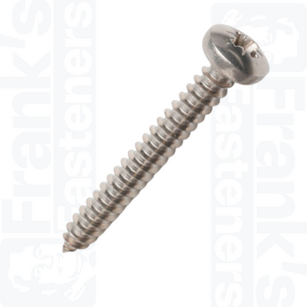 #14 x 22mm Pozi Pan Self Tapping Screw (DIN 7981C) - Stainless Steel (A2)