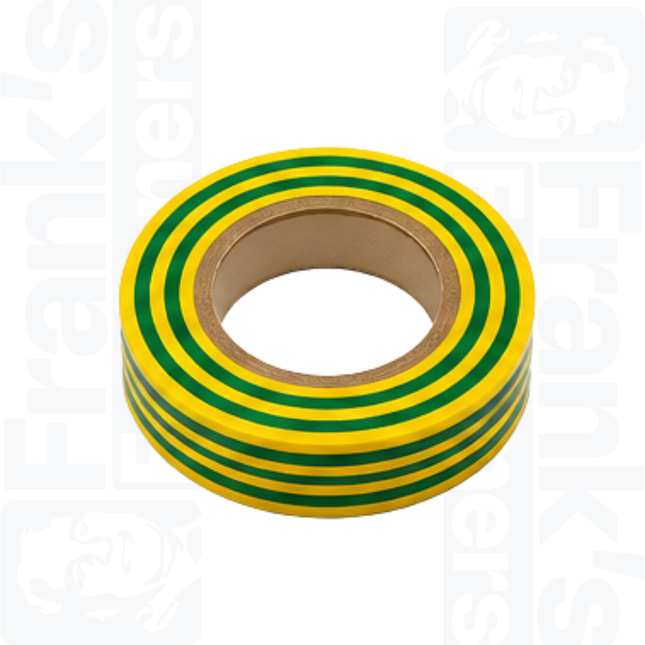 Green/Yellow (Earth) PVC Insulation Tape, 20m x 19mm