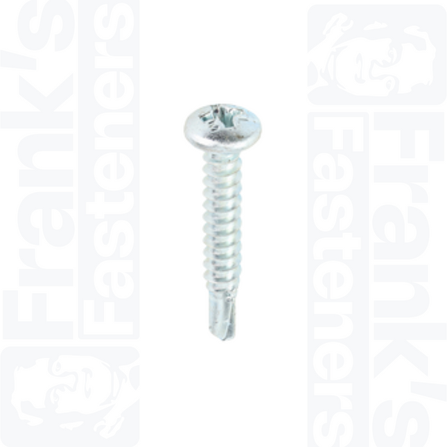 3.5 x 16mm Metal Construction Sheet & Stud Screws PH Pan Head Self-Drilling, Zinc