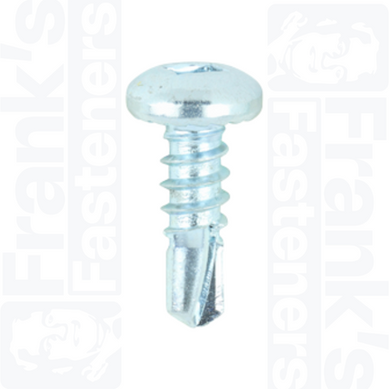 4.2 x 13mm Metal Construction Sheet & Stud Screws SQ Pan Head Self-Drilling, Zinc