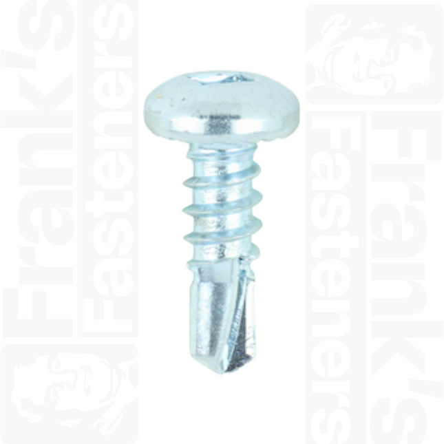 4.2 x 13mm Metal Construction Sheet & Stud Screws SQ Pan Head Self-Drilling, Zinc