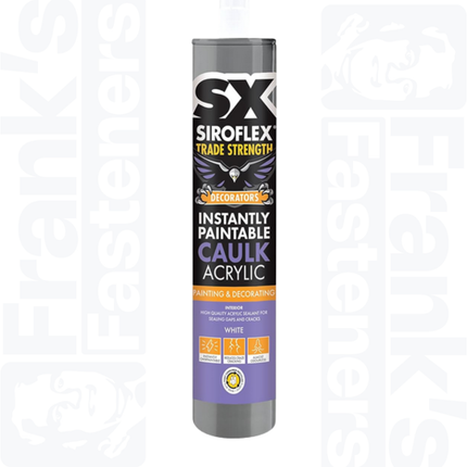 SX Siroflex Decorators Instantly Paintable Caulk Acrylic, White 310ml