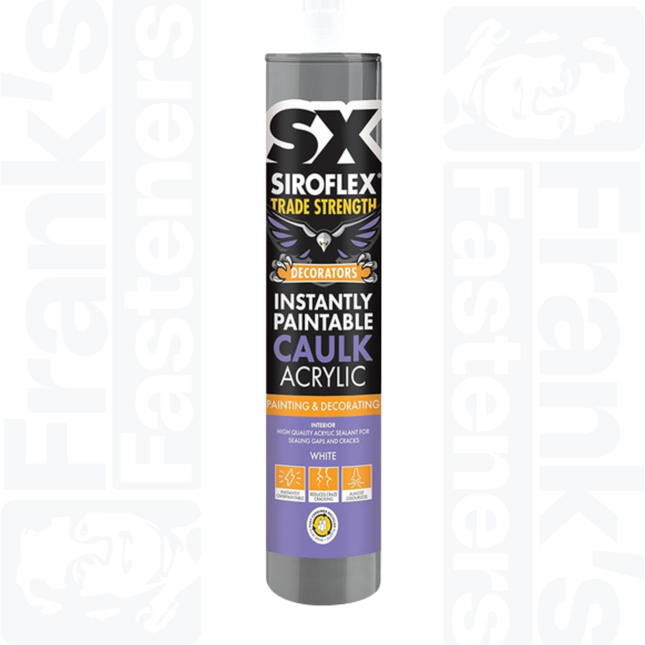 SX Siroflex Decorators Instantly Paintable Caulk Acrylic, White 310ml
