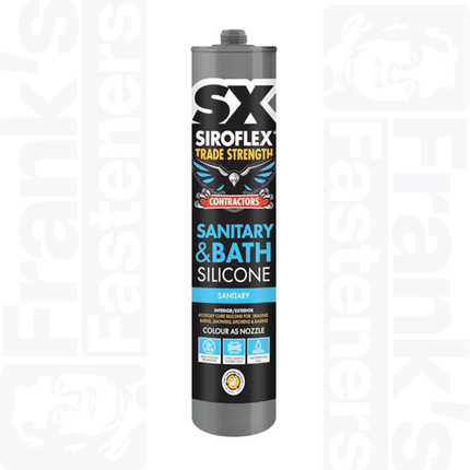 SX Siroflex Contractors Sanitary & Bath Silicone, White 300ml