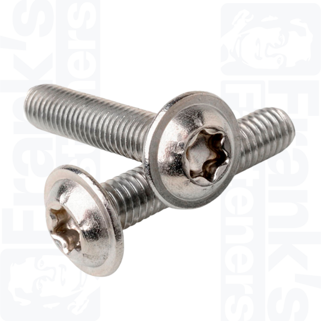 M4 x 20mm Flange Torx Button Screws ISO 7380-2, Stainless Steel A2