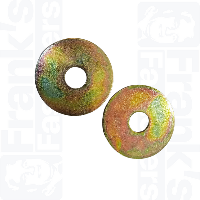 M5 x 15mm Penny Washer, Zinc Plated Yellow Passivated