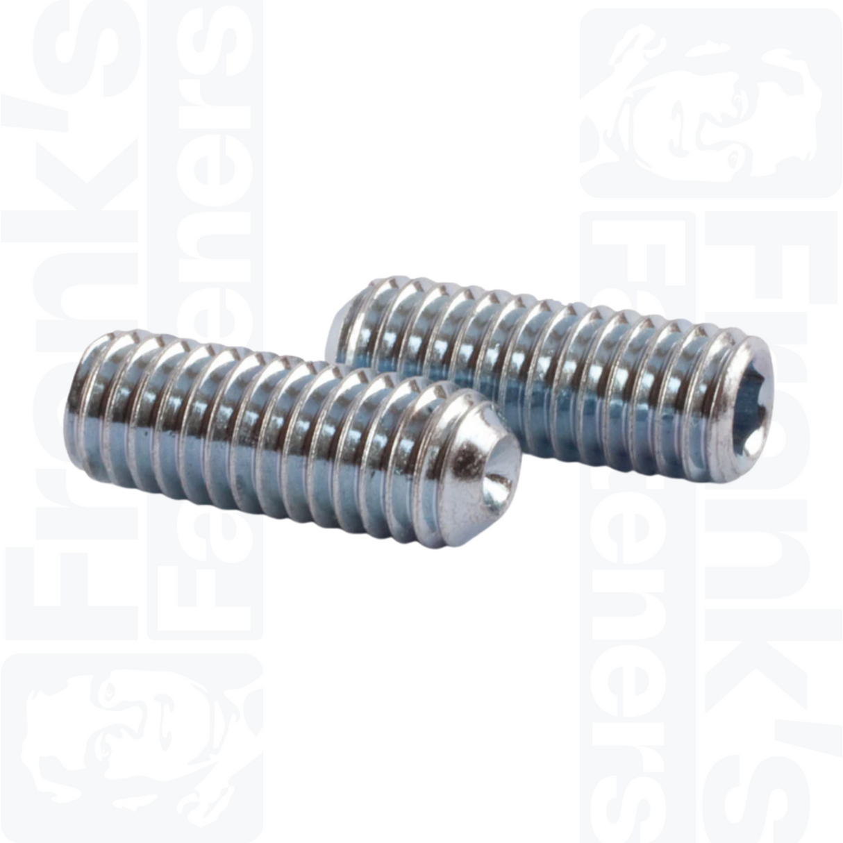 M4 x 4mm Socket Set Screw Cup Point DIN 916, Zinc Plated Steel