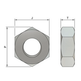 M7 Hexagon Nuts DIN 934, Brass